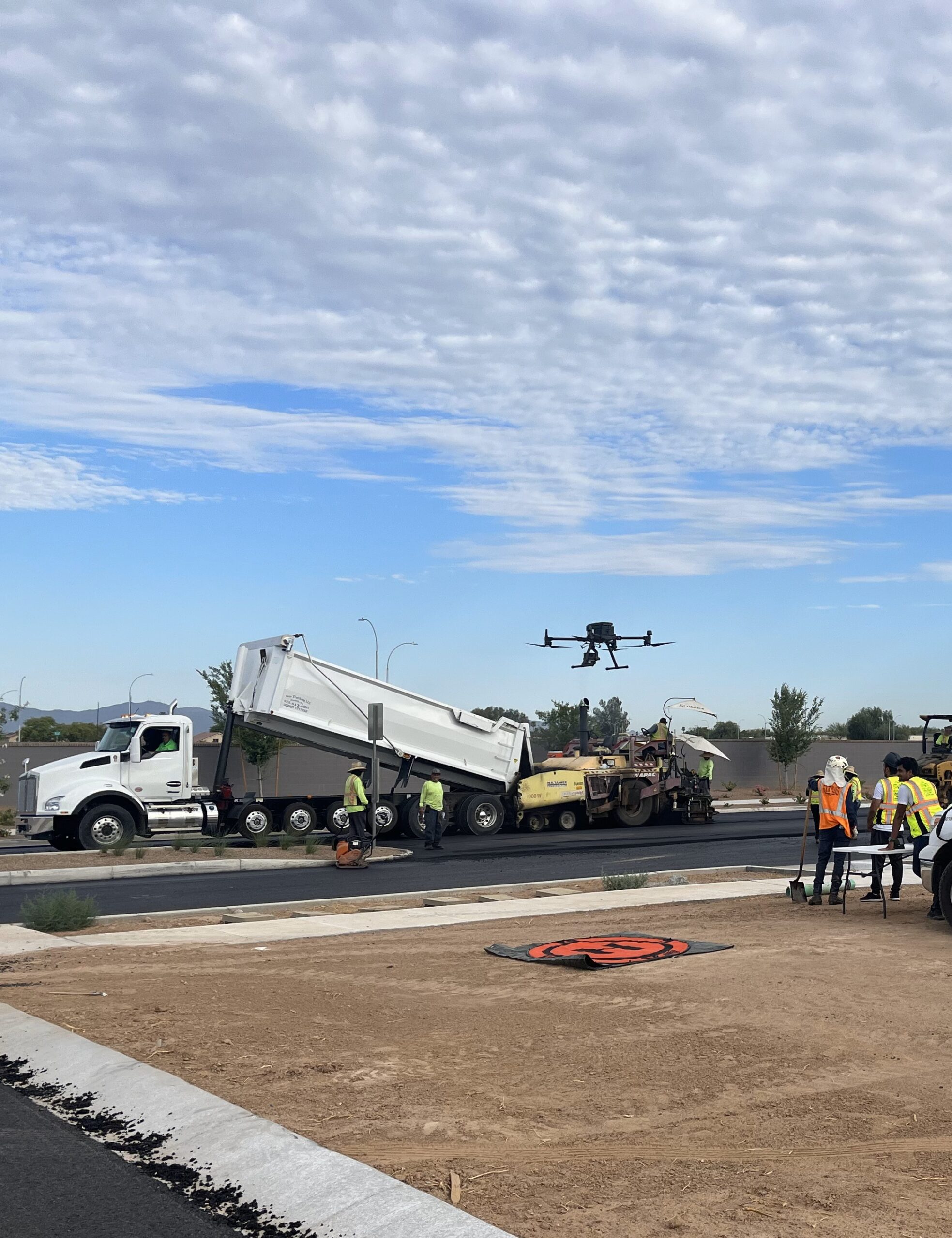 Construction Monitoring of Asphalt Pavement using UAV